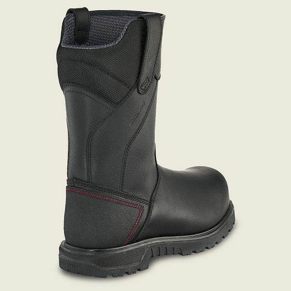 Men's Red Wing Brnr XP 11-inch Waterproof, Insulated, CSA Pull-On Boot Safety Toe Boots Black | WOC-871035