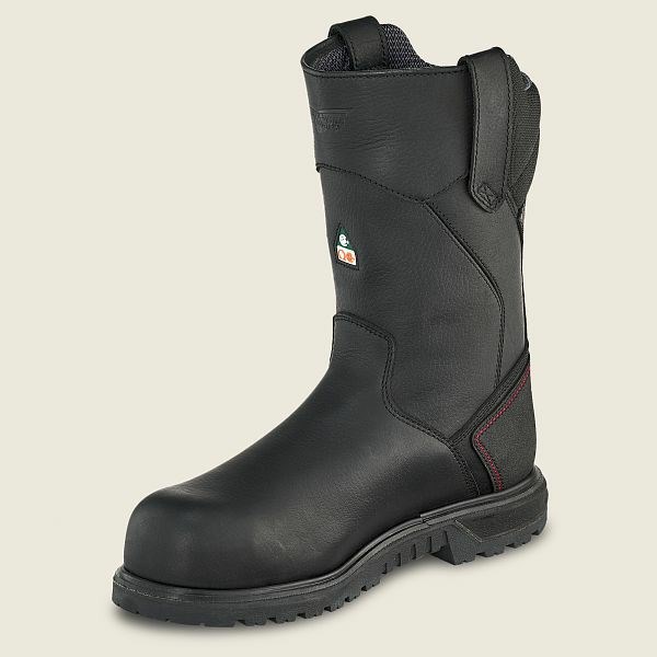 Men's Red Wing Brnr XP 11-inch Waterproof, Insulated, CSA Pull-On Boot Safety Toe Boots Black | WOC-871035