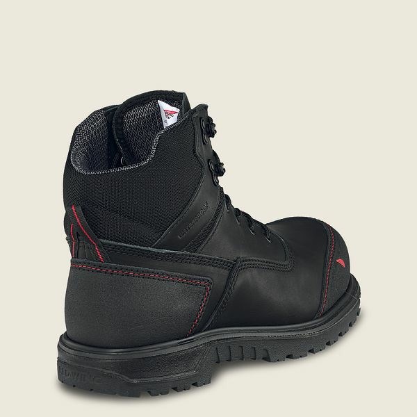 Men's Red Wing Brnr XP 6-inch Waterproof Safety Toe Boot Work Boots Black | GQJ-684057