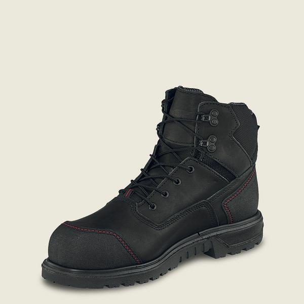 Men's Red Wing Brnr XP 6-inch Waterproof Safety Toe Boots Black | IEF-562304