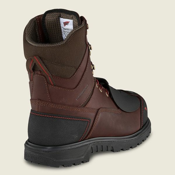 Men's Red Wing Brnr XP 8-inch Waterproof Metguard Boot Safety Toe Boots Black | CYS-130687