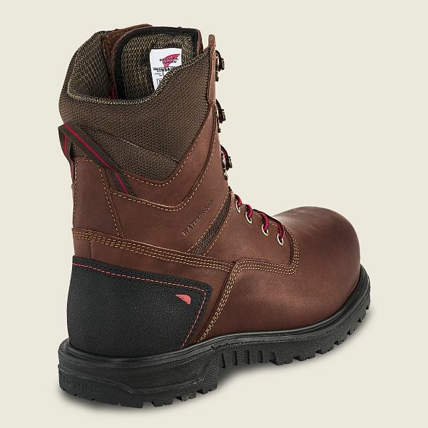 Men's Red Wing Brnr XP 8-inch Waterproof CSA Safety Toe Boots Black | KJD-862159