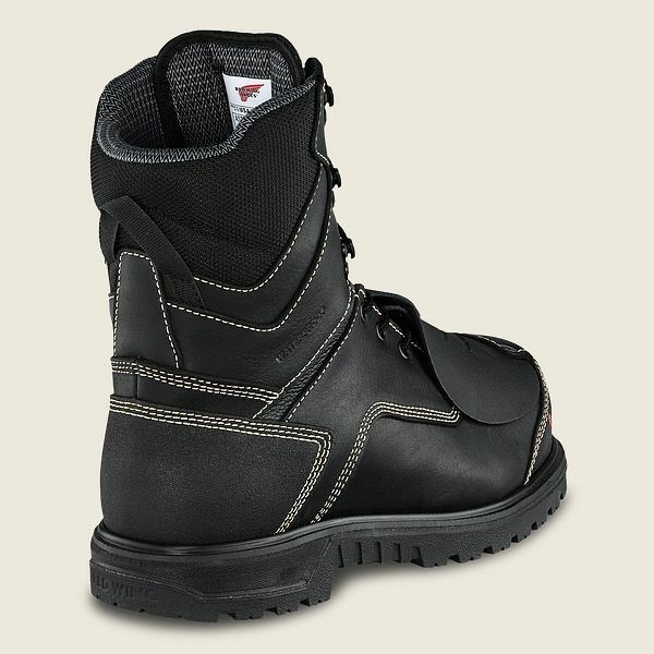 Men's Red Wing Brnr XP 8-inch Waterproof, Metguard, CSA Safety Toe Boots Black | QEW-479215