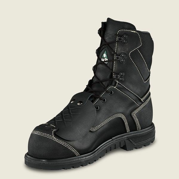 Men's Red Wing Brnr XP 8-inch Waterproof, Metguard, CSA Safety Toe Boots Black | QEW-479215