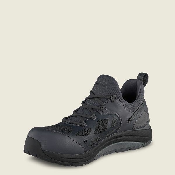 Men's Red Wing CoolTech Athletics Safety Toe Work Shoes Black | LBA-621945