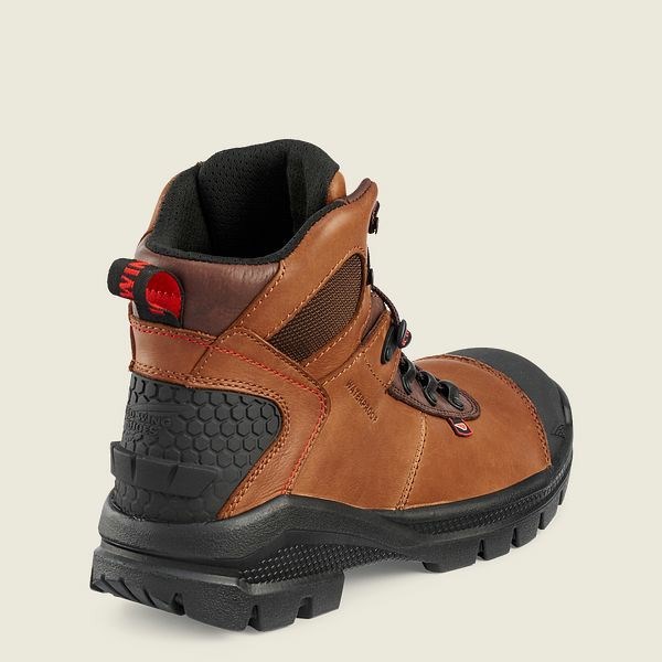 Men's Red Wing Crv 6-inch Waterproof Safety Toe Boot Work Boots Brown / Black | SGX-031745