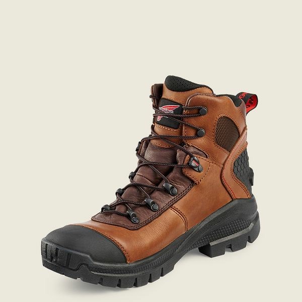 Men's Red Wing Crv 6-inch Waterproof Safety Toe Boot Work Boots Brown / Black | SGX-031745