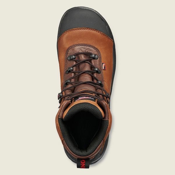 Men's Red Wing Crv 6-inch Waterproof Safety Toe Boot Work Boots Brown / Black | SGX-031745