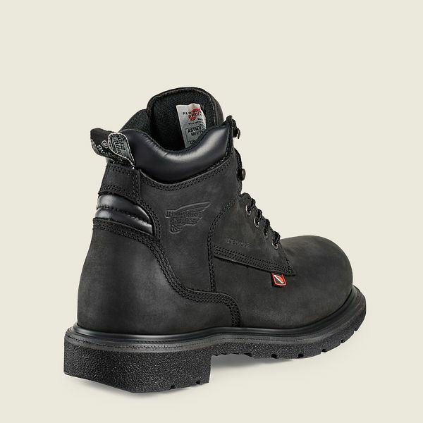 Men's Red Wing DynaForce 6-inch Waterproof Safety Toe Boot Work Boots Black | VFP-102845