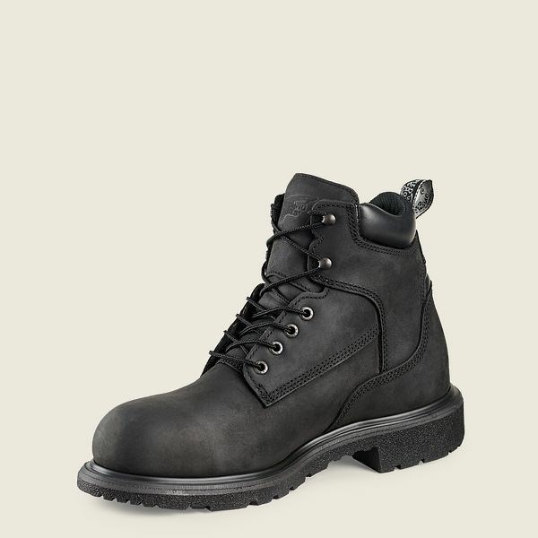 Men's Red Wing DynaForce 6-inch Waterproof Safety Toe Boot Work Boots Black | VFP-102845