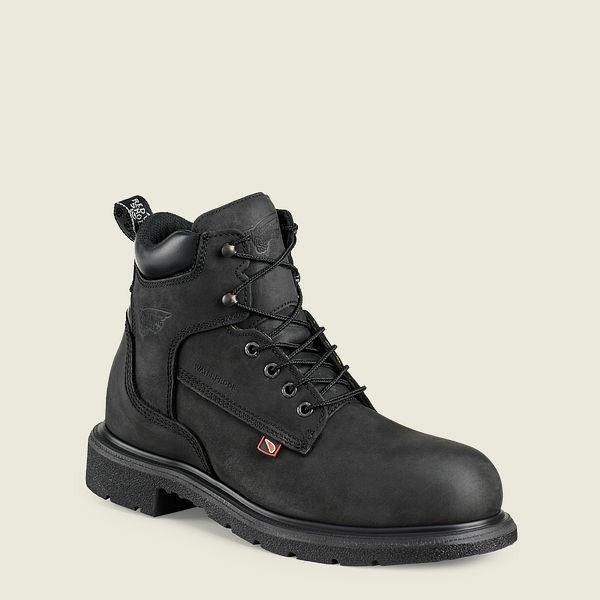 Men\'s Red Wing DynaForce 6-inch Waterproof Safety Toe Boots Black | XFZ-218964