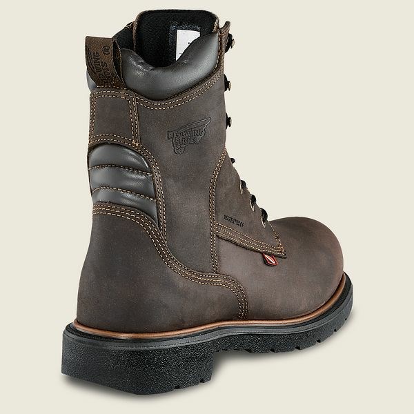 Men's Red Wing DynaForce 8-inch Insulated, Waterproof Safety Toe Boots Brown | ISU-567249