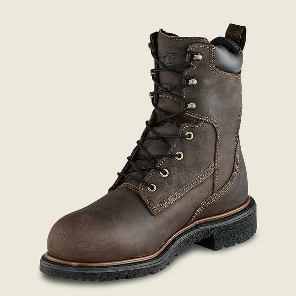 Men's Red Wing DynaForce 8-inch Insulated, Waterproof Safety Toe Boots Brown | ISU-567249