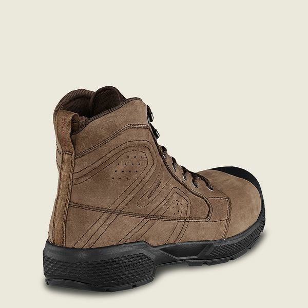 Men's Red Wing Exos Lite 6-inch Waterproof Safety Toe Boot Work Boots Brown | ASI-807956