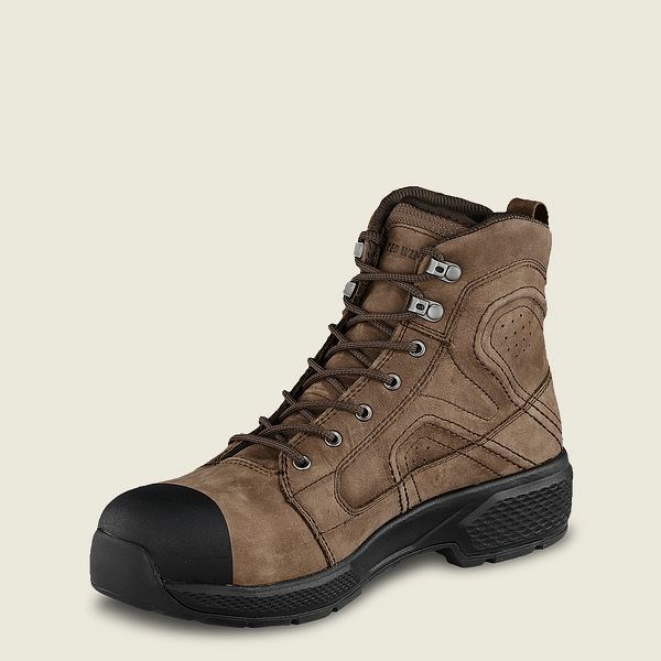 Men's Red Wing Exos Lite 6-inch Waterproof Safety Toe Boot Work Boots Brown | ASI-807956