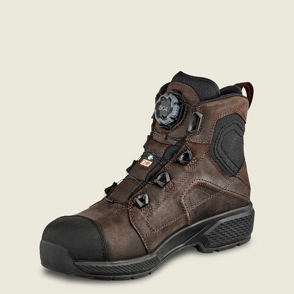 Men's Red Wing Exos Lite 6-inch Waterproof Safety Toe Boot Work Boots Brown / Black | EFN-826437