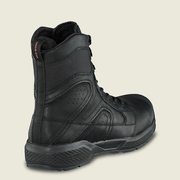 Men's Red Wing Exos Lite 8-inch Waterproof, CSA Safety Toe Boot Work Boots Black | EAM-164097