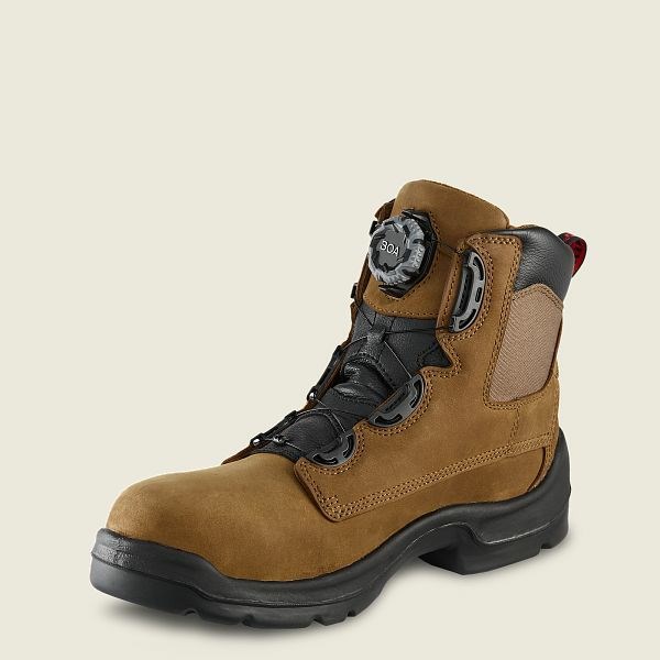 Men's Red Wing FlexBond 6-inch BOA; Waterproof Safety Toe Boots Black | IAL-321468