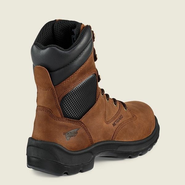 Men's Red Wing FlexBond 8-inch Safety Toe Metguard Boot Work Boots Black | VTH-567214