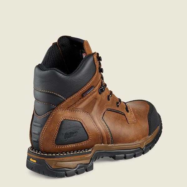 Men's Red Wing FlexForce 6-inch Waterproof Safety Toe Boots Brown / Black | LMN-602149