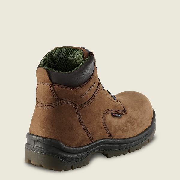 Men's Red Wing King Toe 6-inch Waterproof Safety Toe Boots Brown | CRM-698305