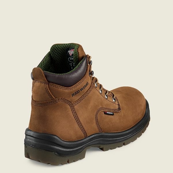 Men's Red Wing King Toe 6-inch Waterproof Soft Toe Boot Work Boots Brown | GFN-932468