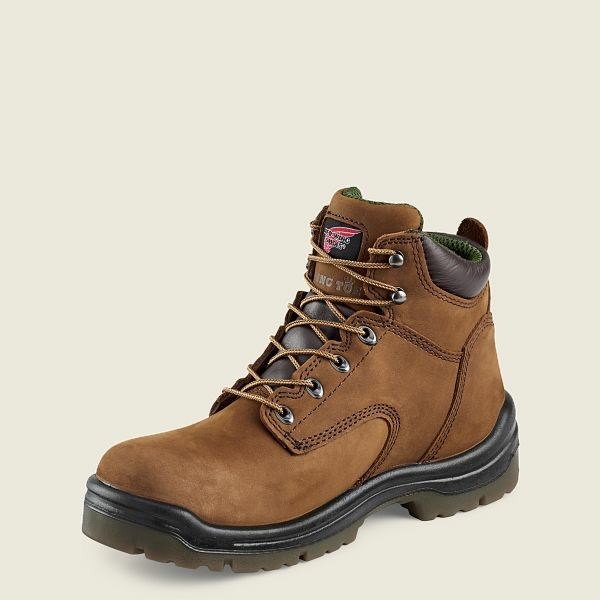 Men's Red Wing King Toe 6-inch Waterproof Soft Toe Boot Work Boots Brown | GFN-932468