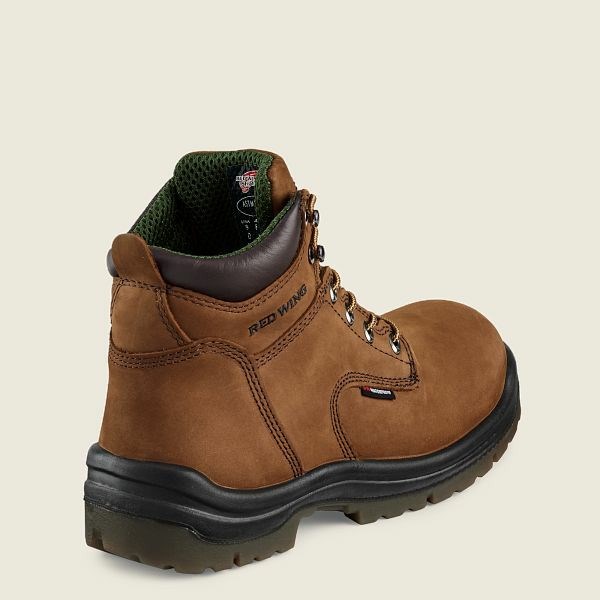 Men's Red Wing King Toe 6-inch Waterproof Safety Toe Boots Brown | GJR-920541