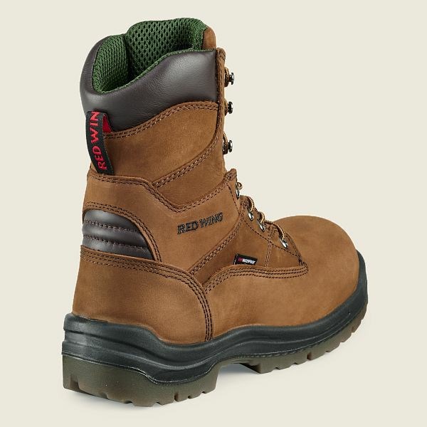 Men's Red Wing King Toe 8-inch Insulated, Waterproof Safety Toe Boot Work Boots Brown | MTC-130645