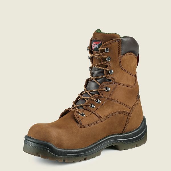 Men's Red Wing King Toe 8-inch Insulated, Waterproof Safety Toe Boot Work Boots Brown | MTC-130645