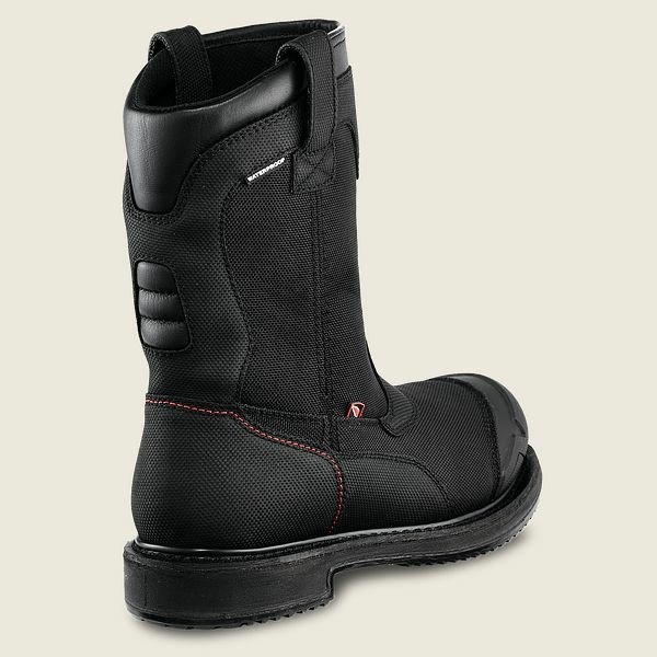 Men's Red Wing MaxBond 10-inch Waterproof Safety Toe Pull-On Boot Work Boots Black | APQ-503471