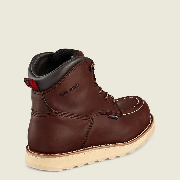 Men's Red Wing Traction Tred 6-inch Waterproof Safety Toe Boots Brown | ACY-980152