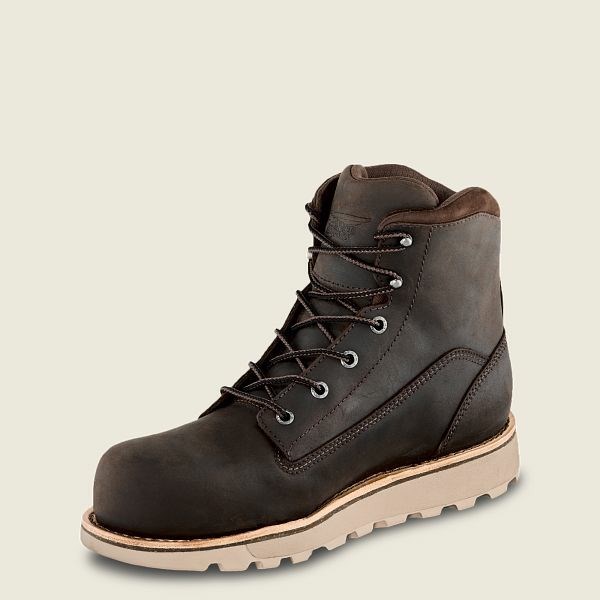 Men's Red Wing Traction Tred Lite 6-inch Waterproof Safety Toe Boot Work Boots Brown | KLT-291357