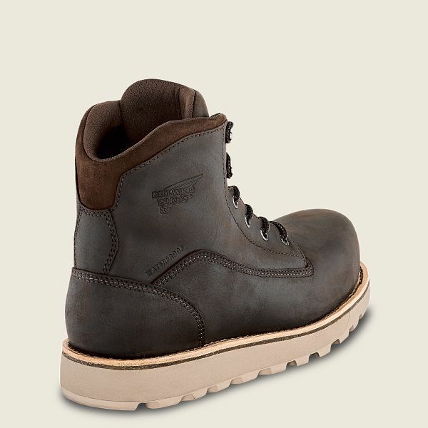 Men's Red Wing Traction Tred Lite 6-inch Waterproof Safety Toe Boots Brown | UGR-138964