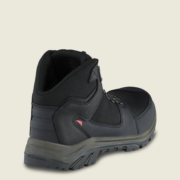 Men's Red Wing Tradesman 5-inch Waterproof Safety Toe Hiking Boots Black | IPJ-072915