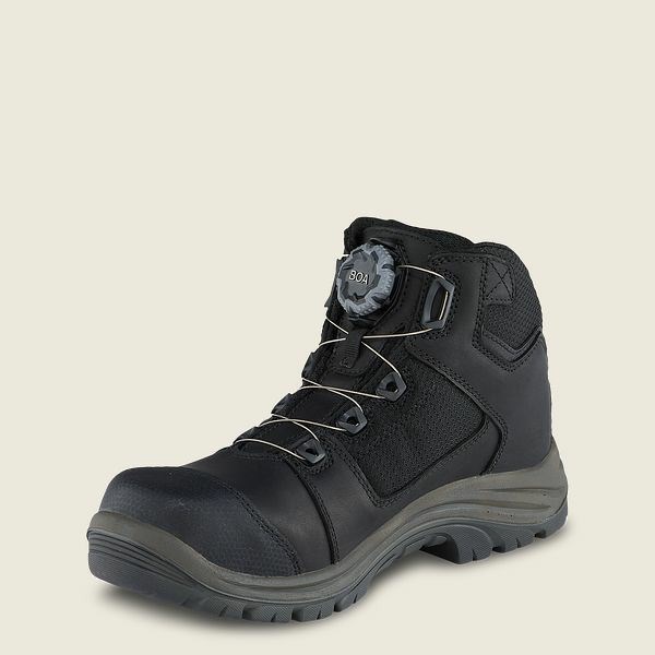 Men's Red Wing Tradesman 5-inch Waterproof Safety Toe Hiking Boots Black | IPJ-072915