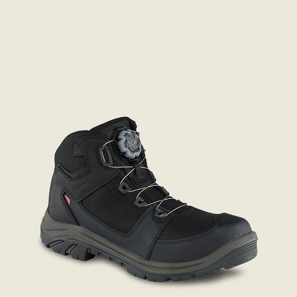 Men\'s Red Wing Tradesman 5-inch Waterproof Safety Toe Hiking Boots Black | IPJ-072915