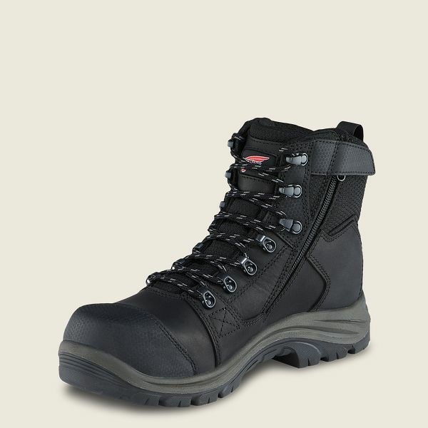 Men's Red Wing Tradesman 6-inch Side-Zip Waterproof Safety Toe Boot Work Boots Black | ESQ-308146