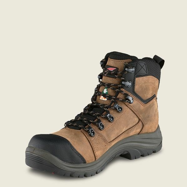 Men's Red Wing Tradesman 6-inch Waterproof CSA Safety Toe Boots Black | BPL-693708