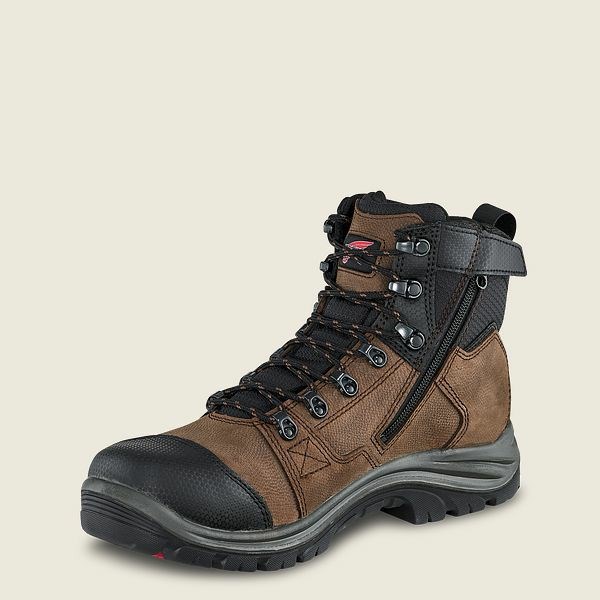 Men's Red Wing Tradesman 6-inch Waterproof Soft Toe Boot Work Boots Black | CYH-394875