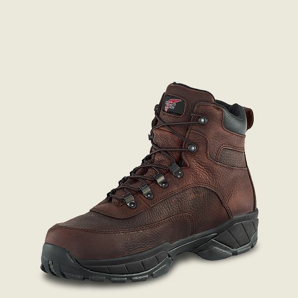 Men's Red Wing TruHiker 6-inch Waterproof Soft Toe Hiking Boots Red | AKF-306751