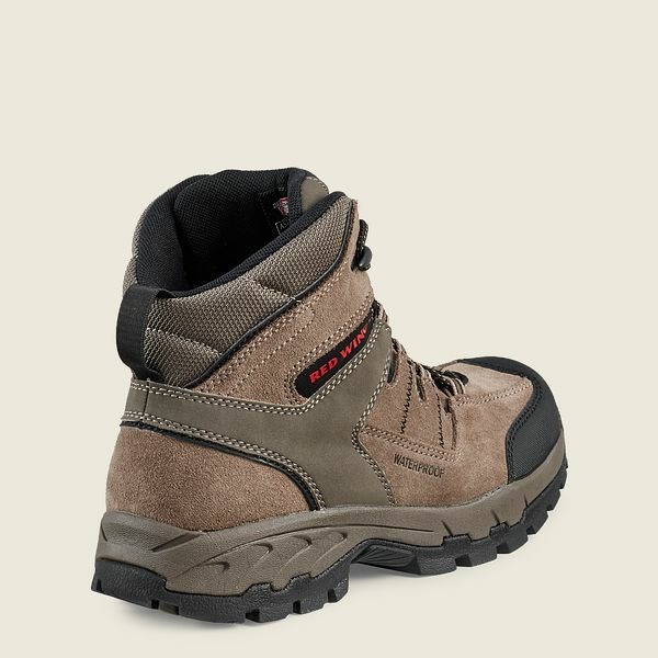 Men's Red Wing TruHiker 6-inch Waterproof Safety Toe Hiking Boots Grey | FRG-183240