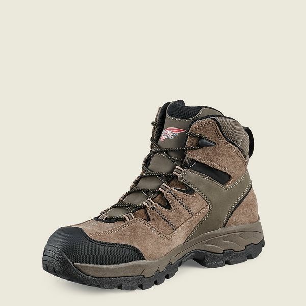 Men's Red Wing TruHiker 6-inch Waterproof Safety Toe Hiking Boots Grey | FRG-183240