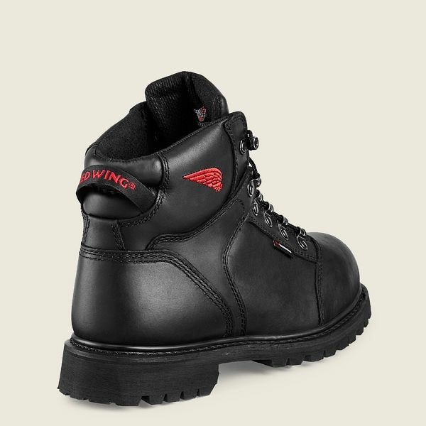 Men's Red Wing TruWelt 6-inch Waterproof Boot Safety Toe Boots Black | ARB-674192