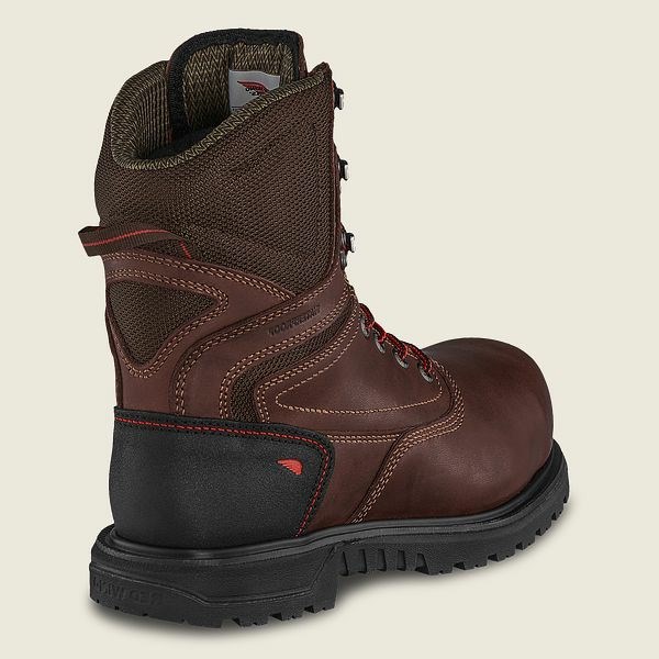 Women's Red Wing Brnr XP 8-inch Waterproof, CSA Safety Toe Boot Work Boots Black | ZRE-736910