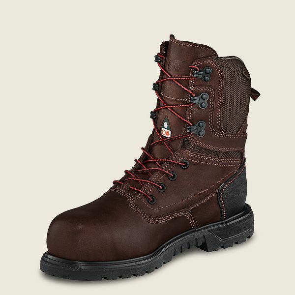 Women's Red Wing Brnr XP 8-inch Waterproof, CSA Safety Toe Boot Work Boots Black | ZRE-736910