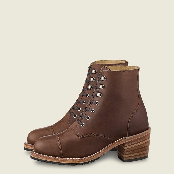 Women's Red Wing Eileen Heeled Boot Heritage Boots Brown | YQK-513796