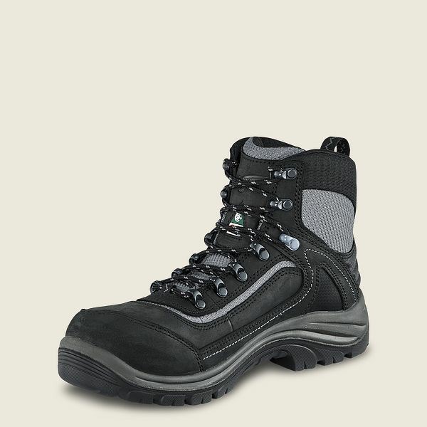 Women's Red Wing Tradeswoman 6-inch Waterproof CSA Safety Toe Hiking Boots Black | QXD-948135