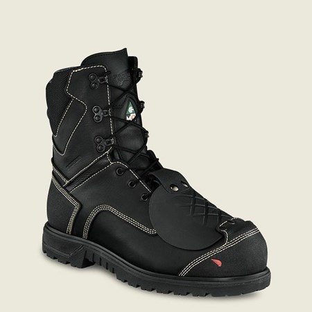 Men's Red Wing Brnr XP 8-inch Waterproof, Metguard, CSA Safety Toe Boot Work Boots Black | OBK-813260