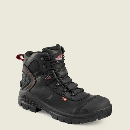 Men's Red Wing Crv 6-inch Waterproof Safety Toe Boots Black | STY-097123